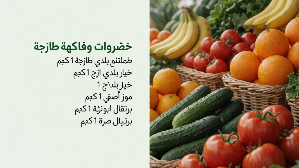 خضار وفاكهة كل يوم